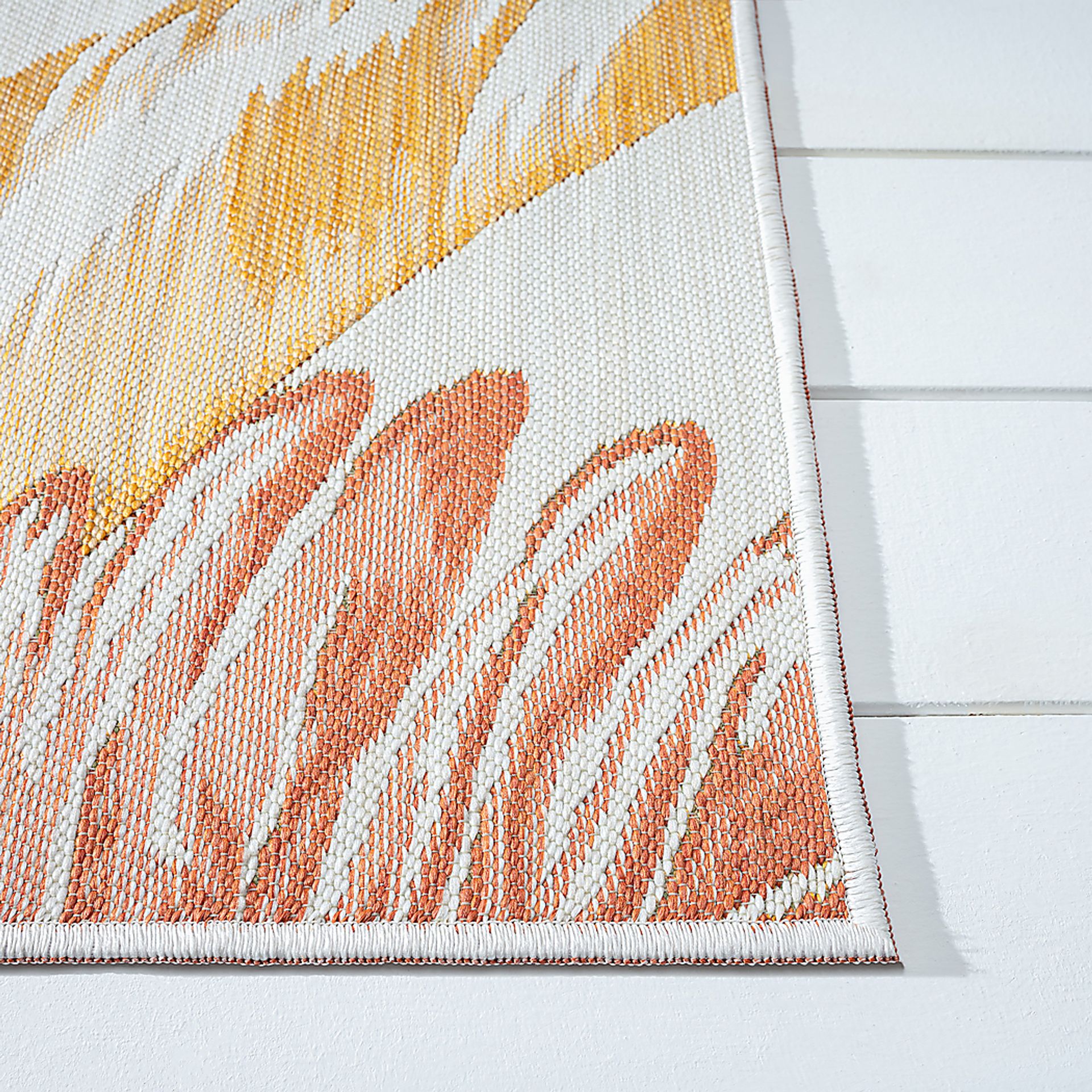 Kakay Bay Orange 5'3 x 7' Indoor/Outdoor Rug - Image 10