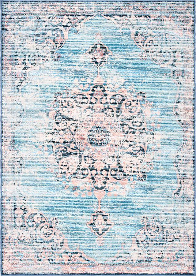 Kakeva Turquoise/Pink 5'5 x 7'7 Rug - Thumbnail - Image 1