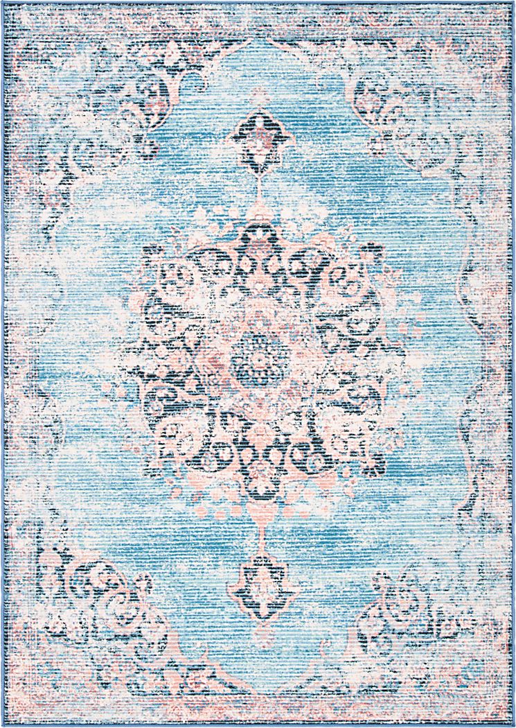 Kakeva Turquoise/Pink 7'9 x 10' Rug