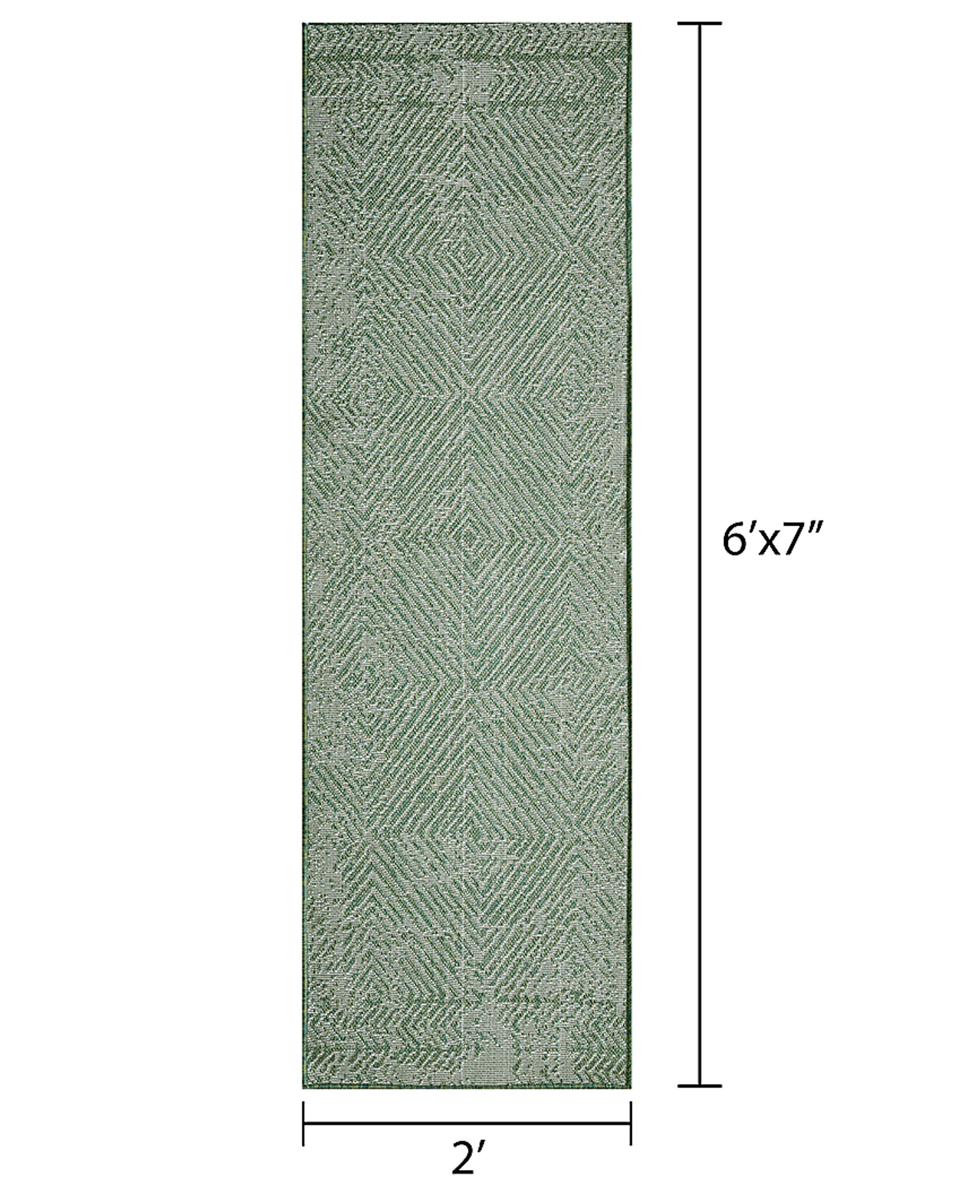 Kakra Green 2'2 x 7'6 Indoor/Outdoor Runner - Image 2