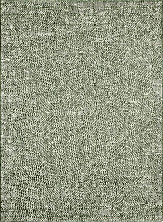 Kakra Green 5'3 x 7' Indoor/Outdoor Rug - Thumbnail - Image 12