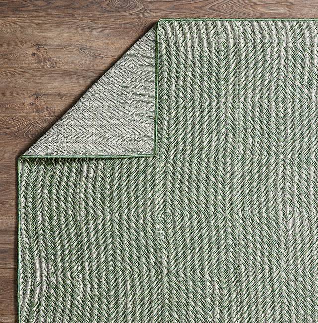 Kakra Green 5'3 x 7' Indoor/Outdoor Rug - Thumbnail - Image 9