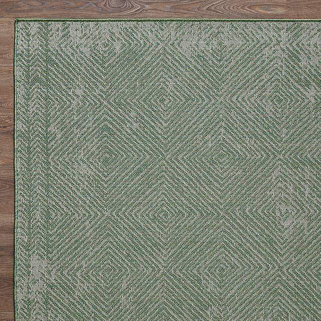 Kakra Green 7'10 x 9'10 Indoor/Outdoor Rug - Thumbnail - Image 6