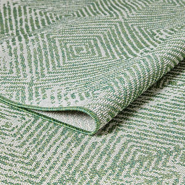 Kakra Green 7'10 x 9'10 Indoor/Outdoor Rug - Thumbnail - Image 7