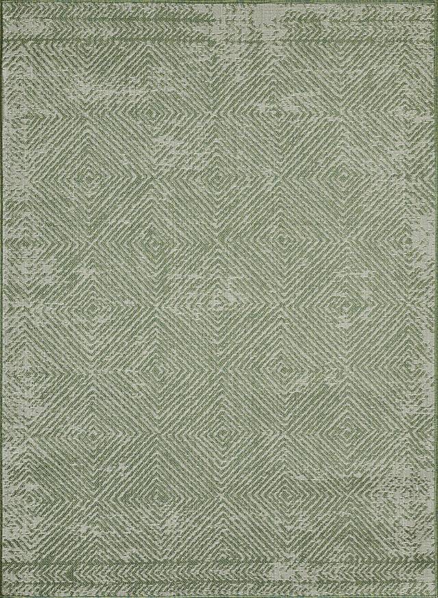 Kakra Green 7'10 x 9'10 Indoor/Outdoor Rug - Thumbnail - Image 1