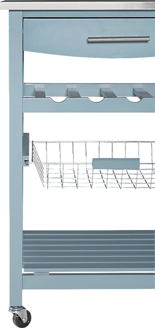 Kalany Blue Kitchen Cart - Thumbnail - Image 3