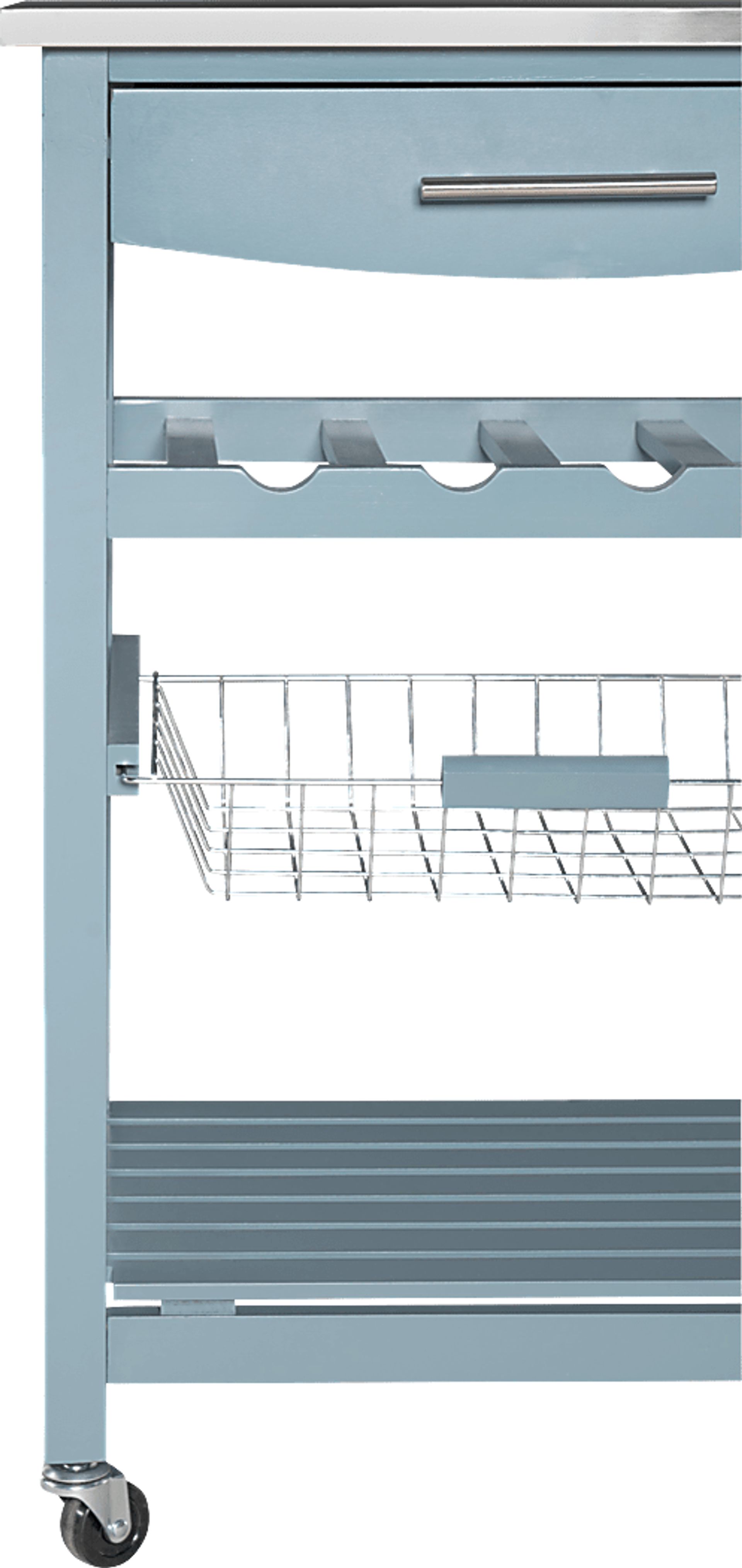 Kalany Blue Kitchen Cart - Image 3