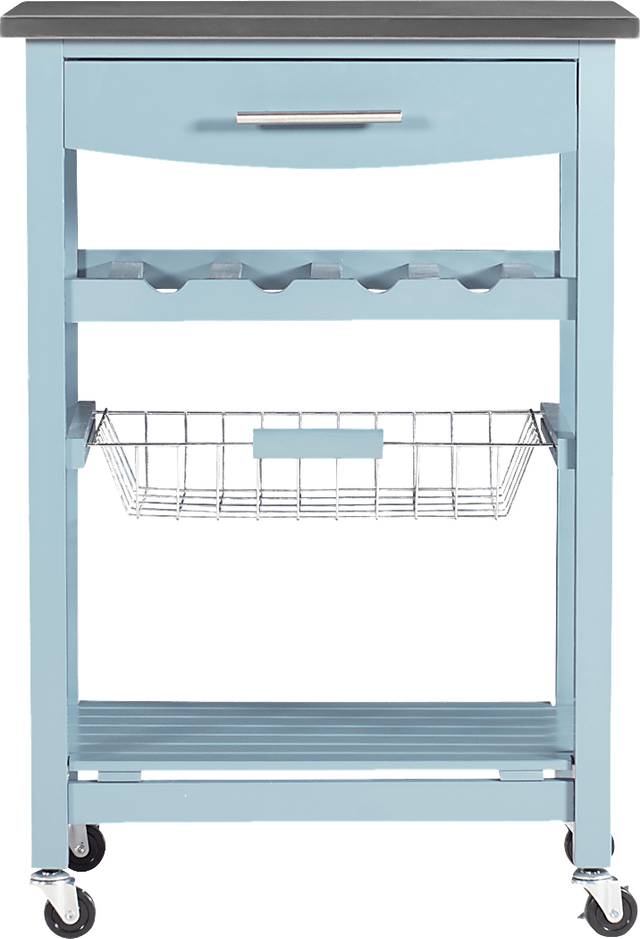 Kalany Blue Kitchen Cart - Thumbnail - Image 5