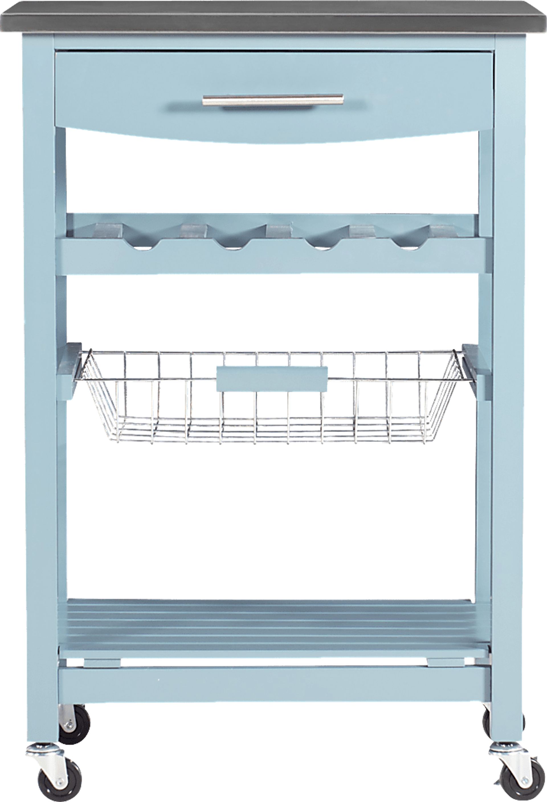 Kalany Blue Kitchen Cart - Image 5