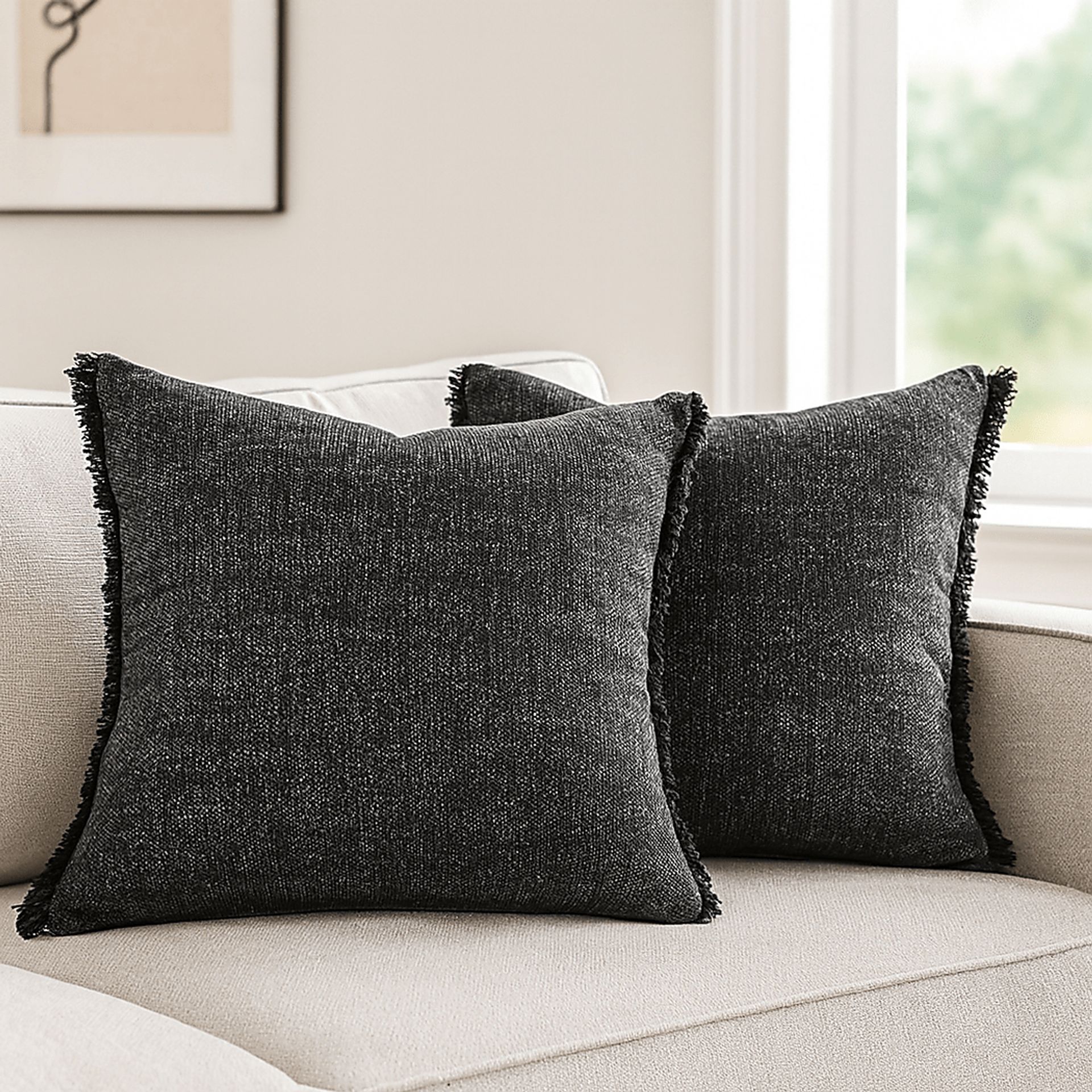 Kalaya Black Pillow, Set of 2 - Image 2