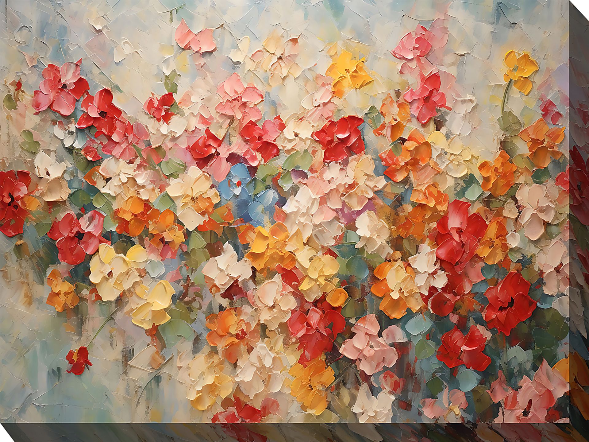 Kaleidoscope Flowers Red Indoor/Outdoor Wall Art - Image 1