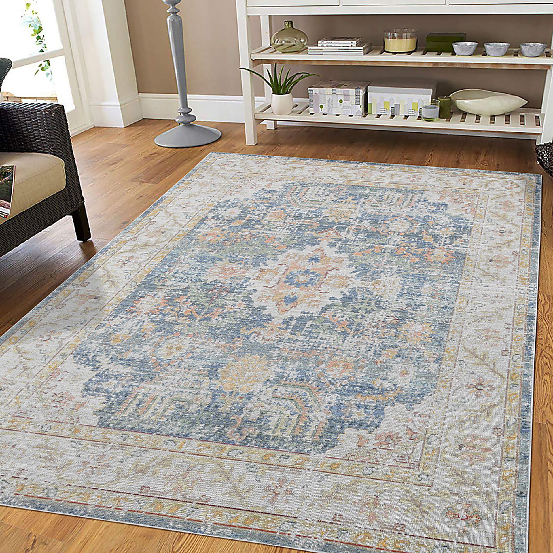 Kalika Blue 5'3 x 7'3 Rug - Image 2
