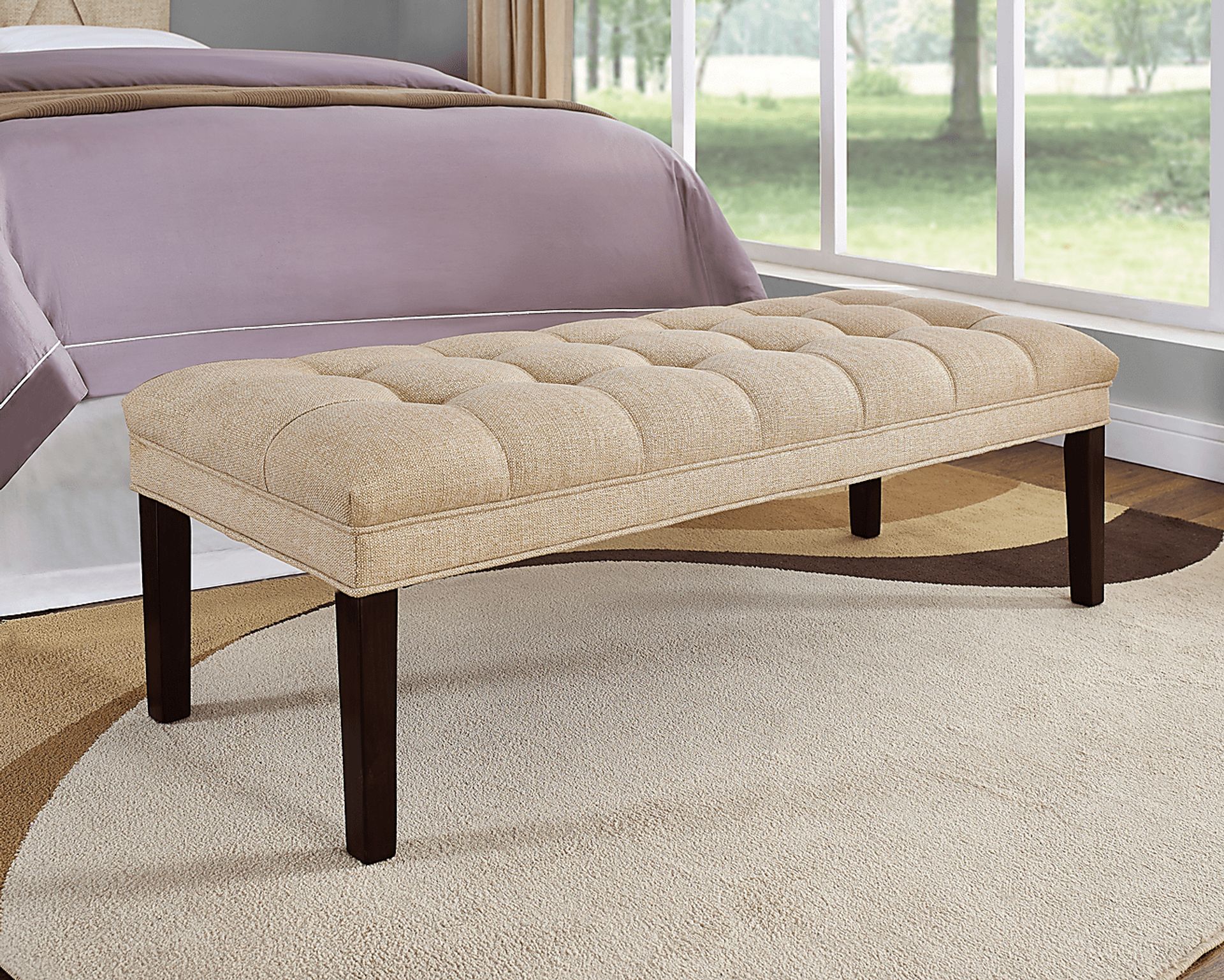 Kaliko Beige Bed Bench - Image 3