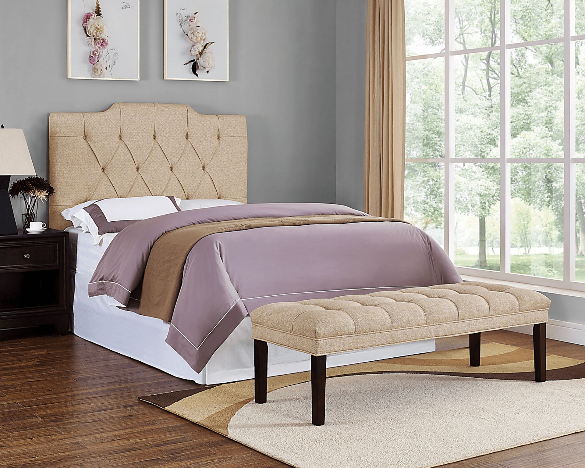Kaliko Beige Bed Bench - Image 4