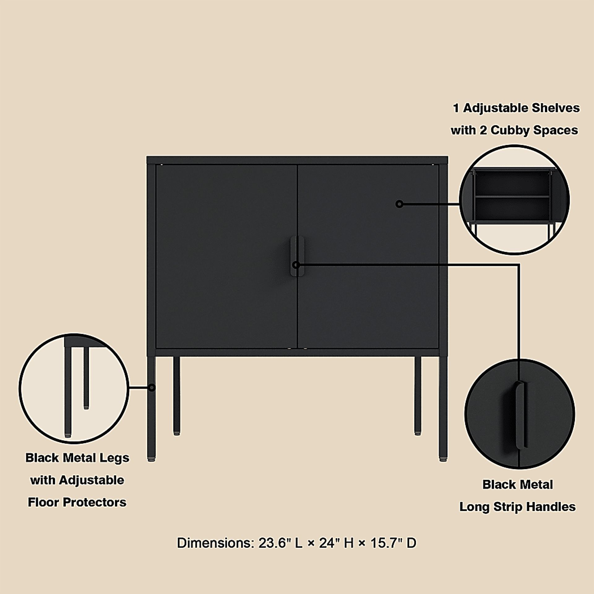 Kalispelly Black Accent Cabinet - Image 8