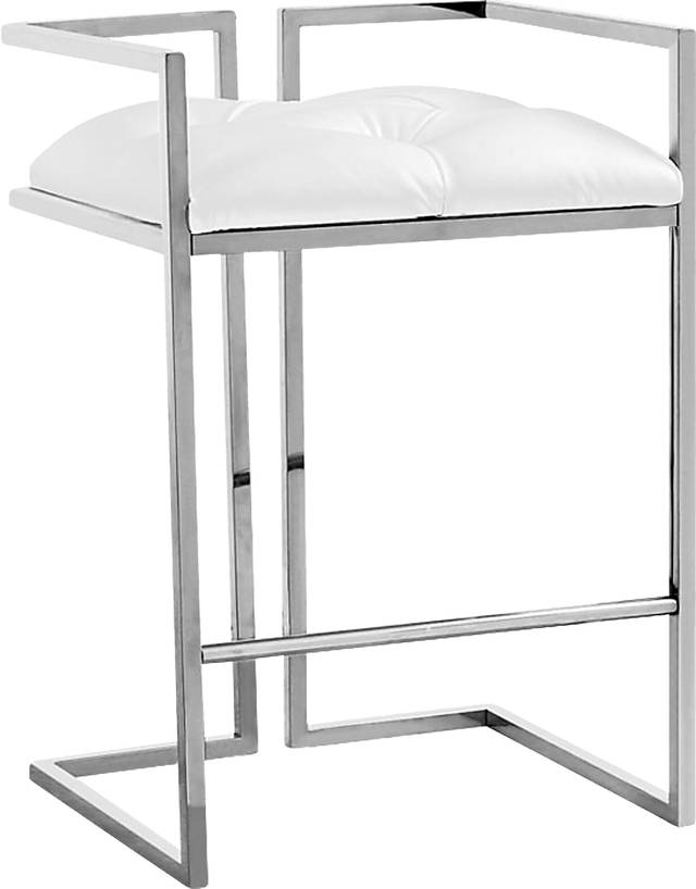 Kalmano White Counter Height Stool - Thumbnail - Image 1