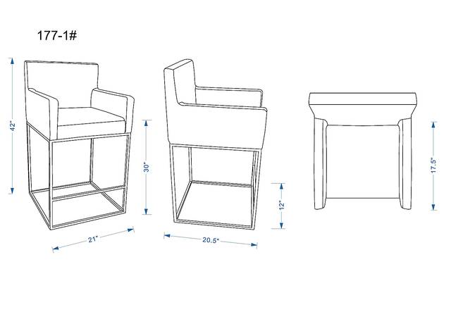 Kalmath Gray Barstool - Thumbnail - Image 6