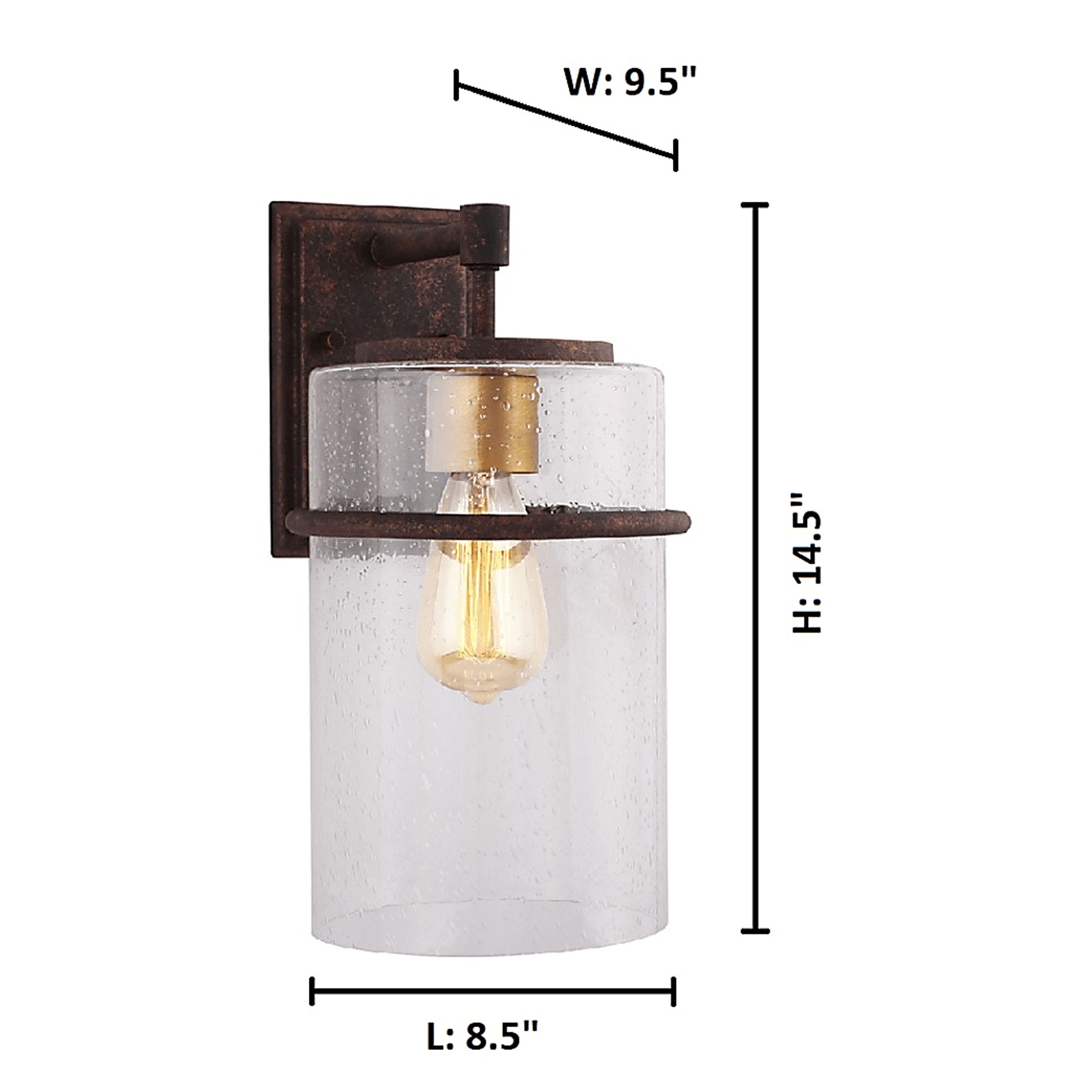 Kalmia View Brown Large Outdoor Sconce - Image 4