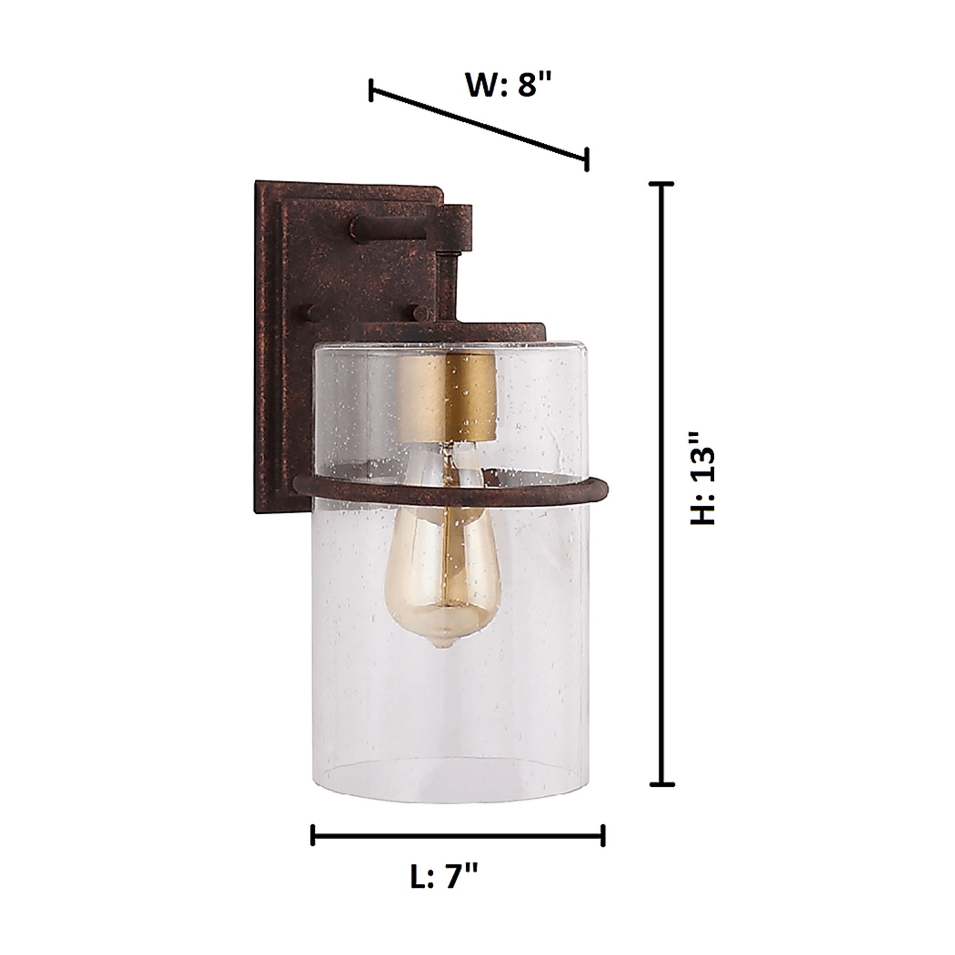Kalmia View Brown Medium Outdoor Sconce - Image 3