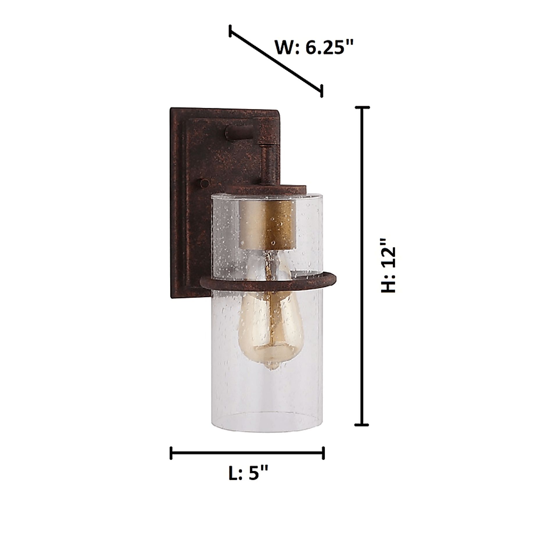 Kalmia View Brown Small Outdoor Sconce - Image 3