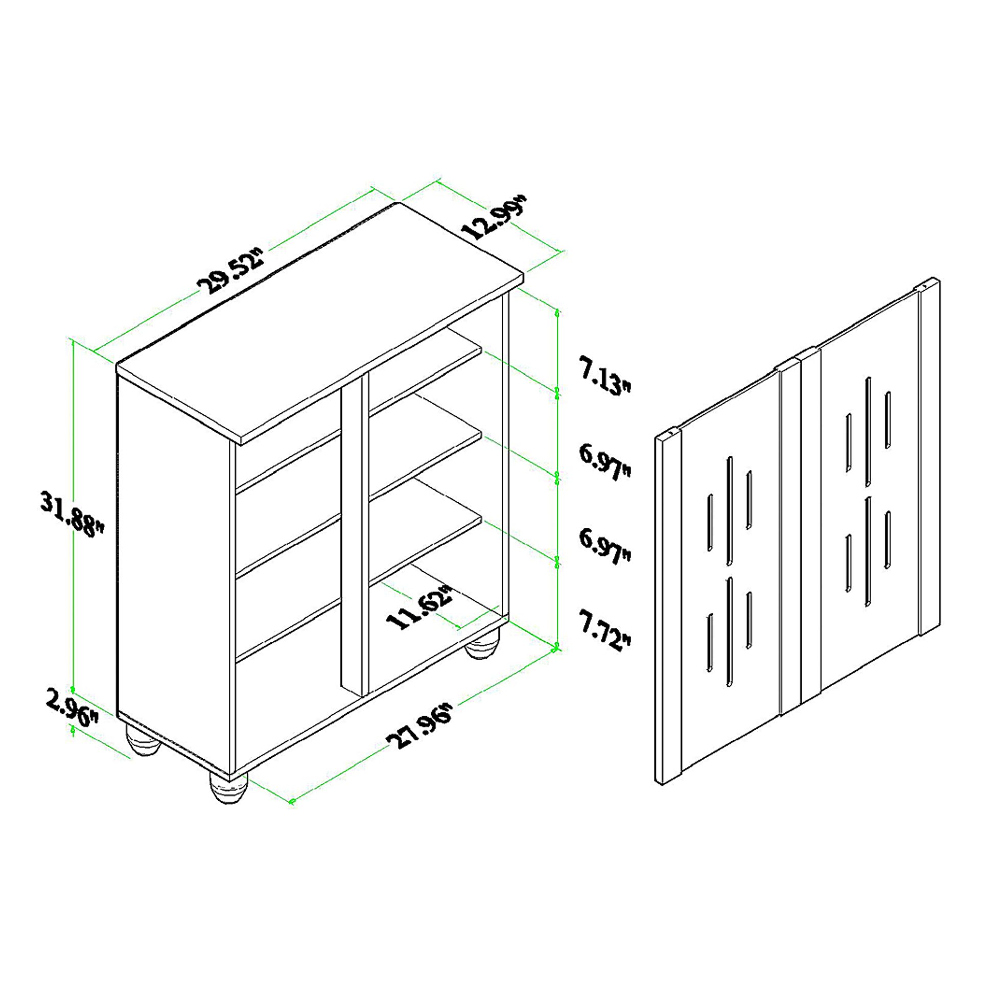 Kaloken Brown Shoe Storage Cabinet - Image 12