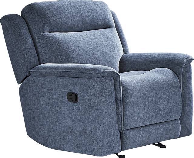 Kamden Place Cobalt Recliner - Thumbnail - Image 1