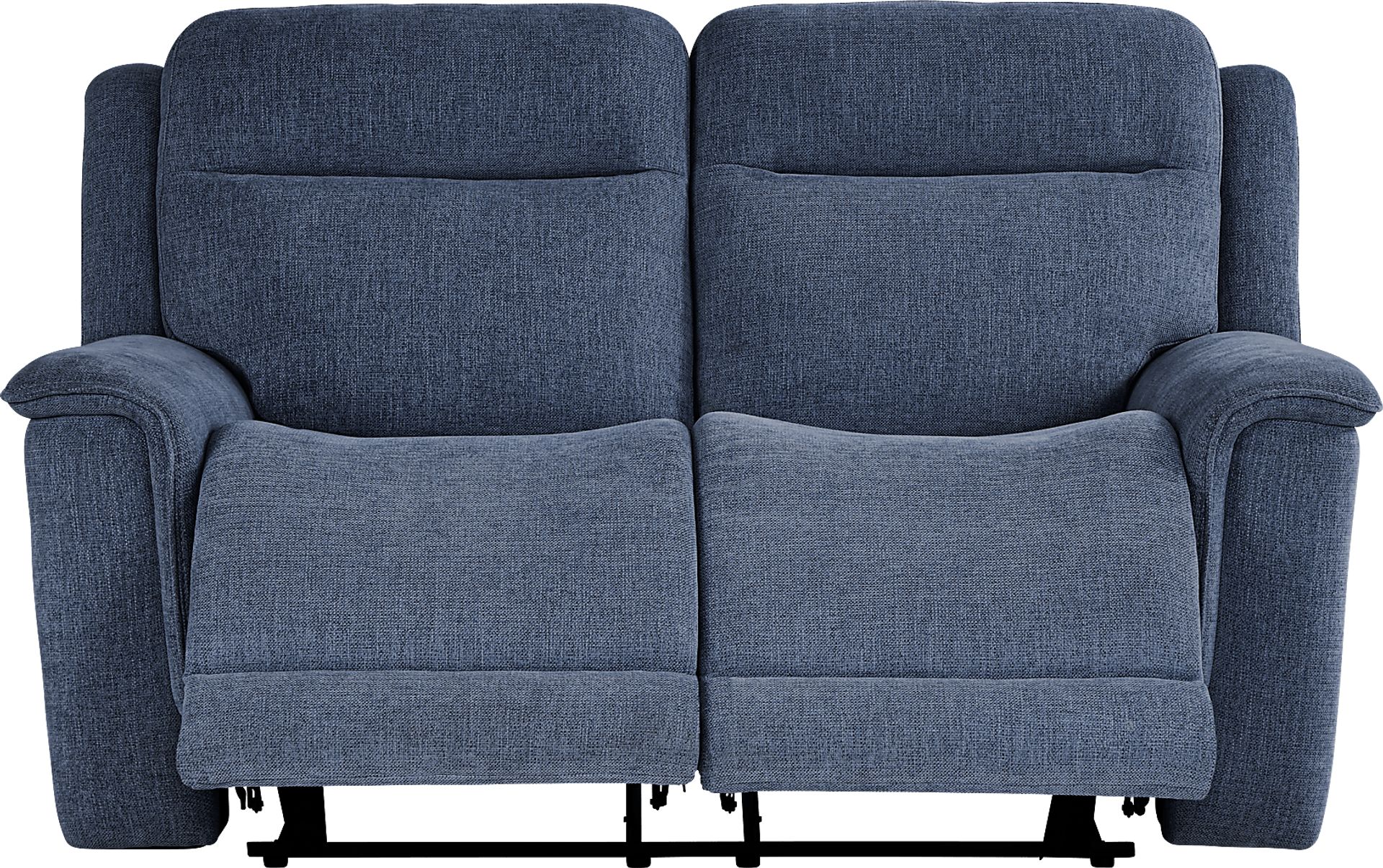 Kamden Place 2 Pc Cobalt Blue Polyester Fabric Non-Power Reclining ...