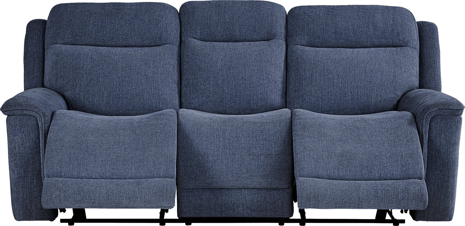 Kamden Place 7 Pc Cobalt Blue Polyester Fabric Non-Power Reclining ...