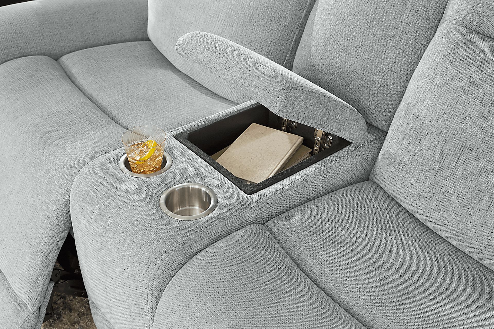 Kamden Place Seafoam Dual Power Reclining Loveseat - Image 4