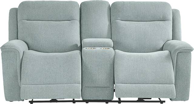 Kamden Place Seafoam Dual Power Reclining Loveseat - Thumbnail - Image 1