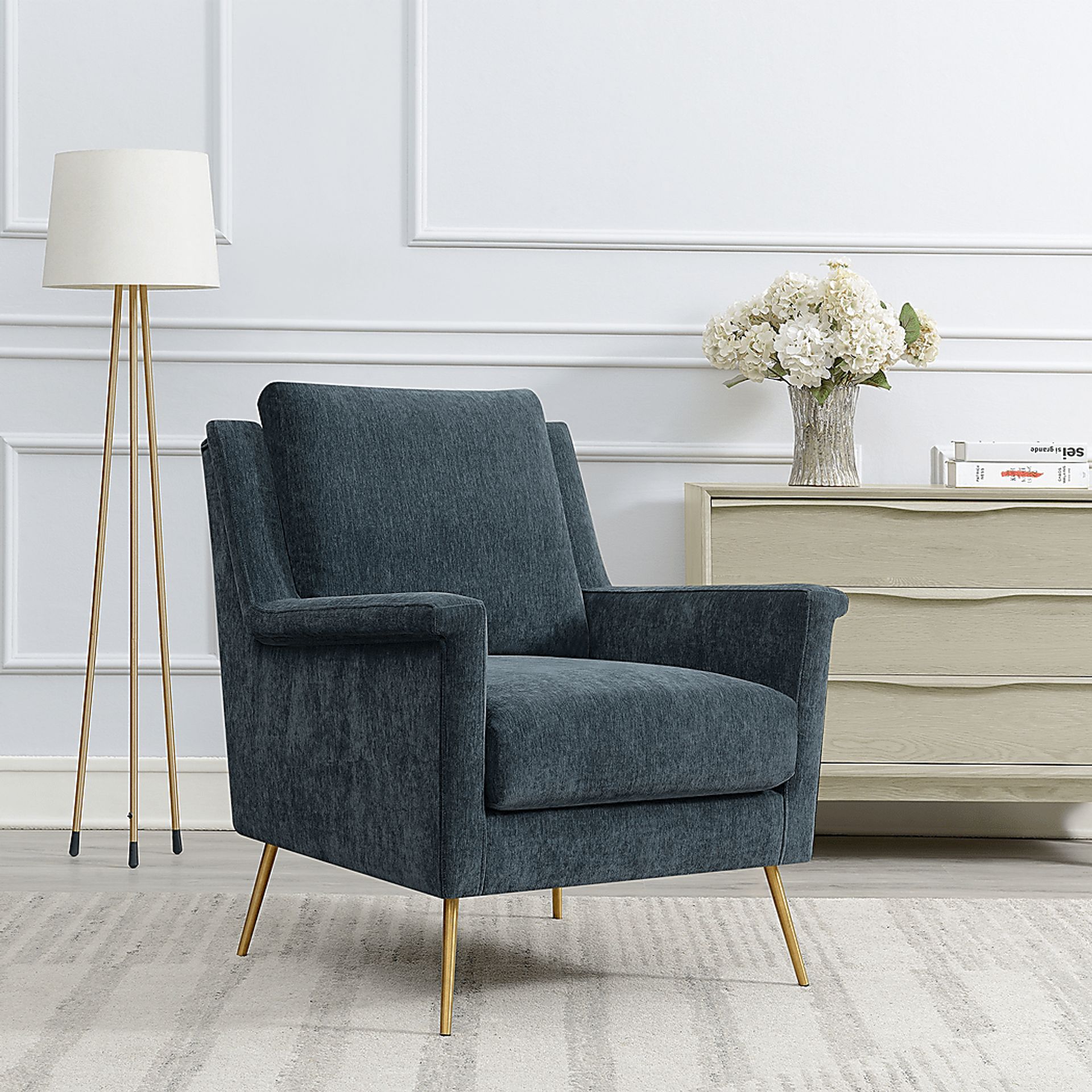 Kamela Slate Accent Chair - Image 10