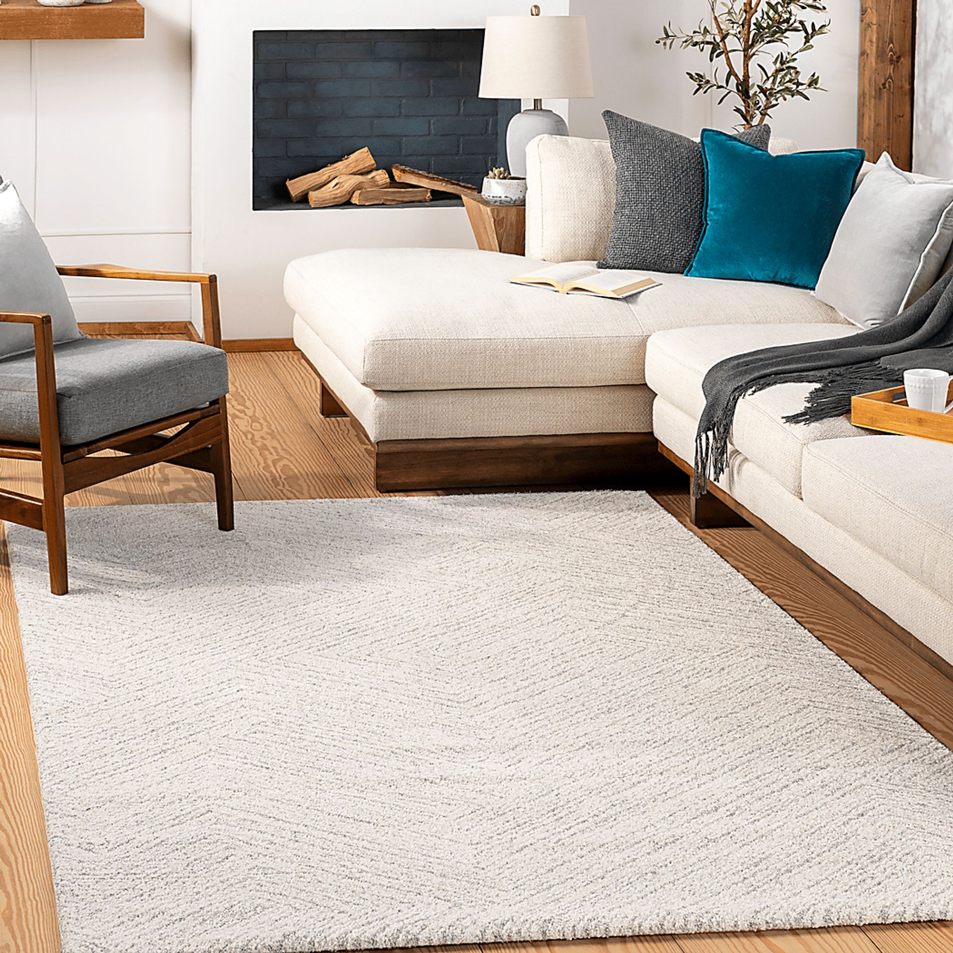 Kamen Cream 6'7 x 9'6 Rug - Image 5