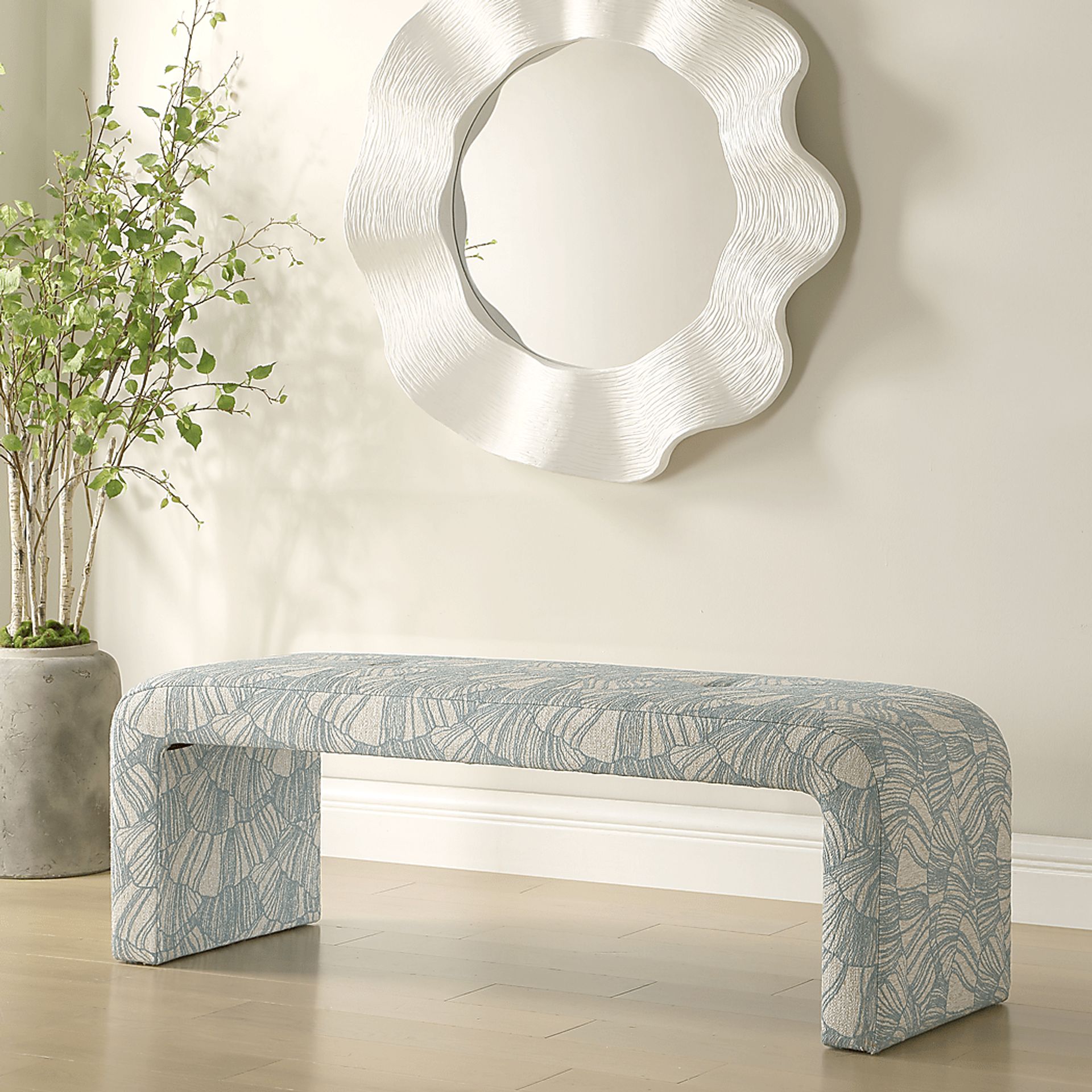 Kamer Blue Accent Bench - Image 3