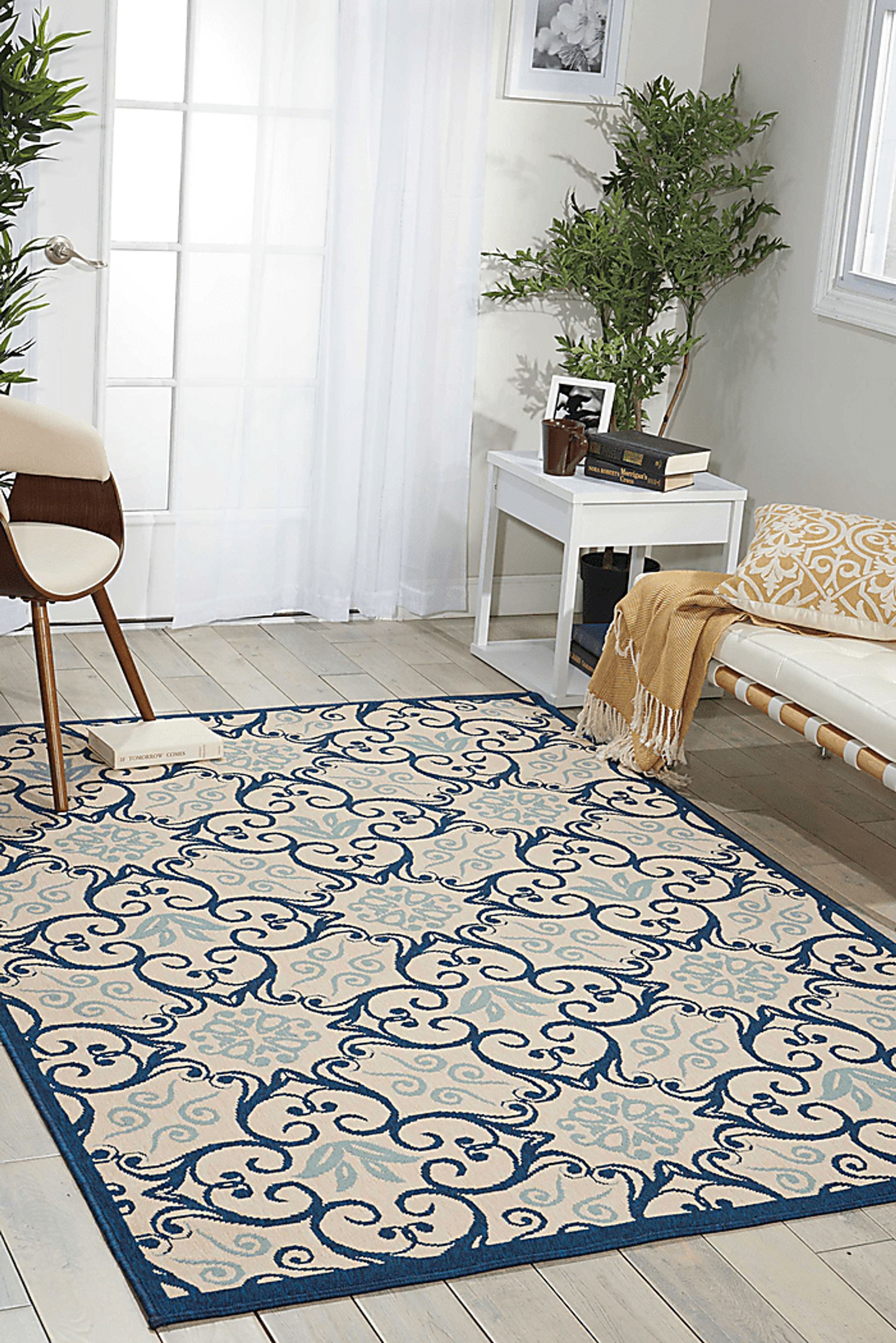 Kamia Ivory 5' x 8' Indoor/Outdoor Rug - Image 5