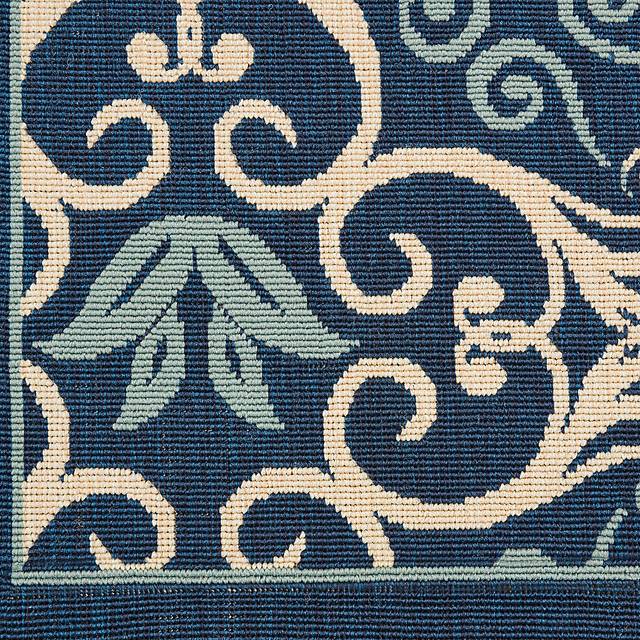 Kamia Navy 5' x 5' Indoor/Outdoor Rug - Thumbnail - Image 6