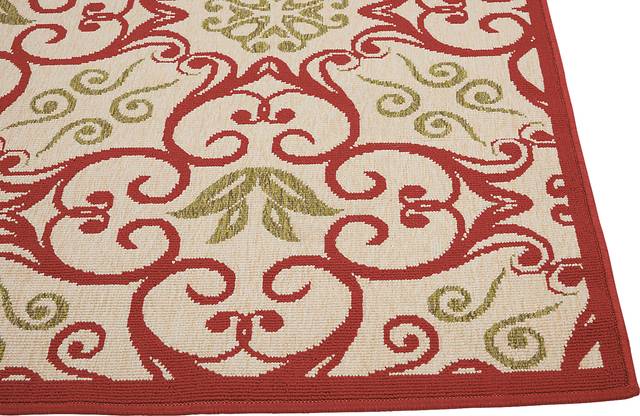 Kamia Rust 8' x 11' Indoor/Outdoor Rug - Thumbnail - Image 4