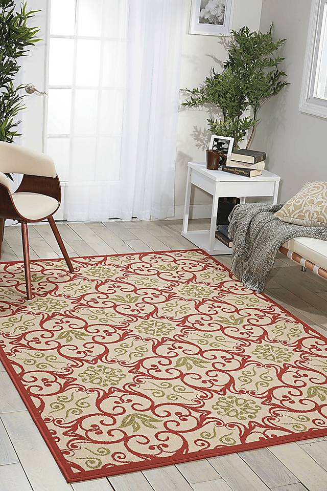 Kamia Rust 8' x 11' Indoor/Outdoor Rug - Thumbnail - Image 5