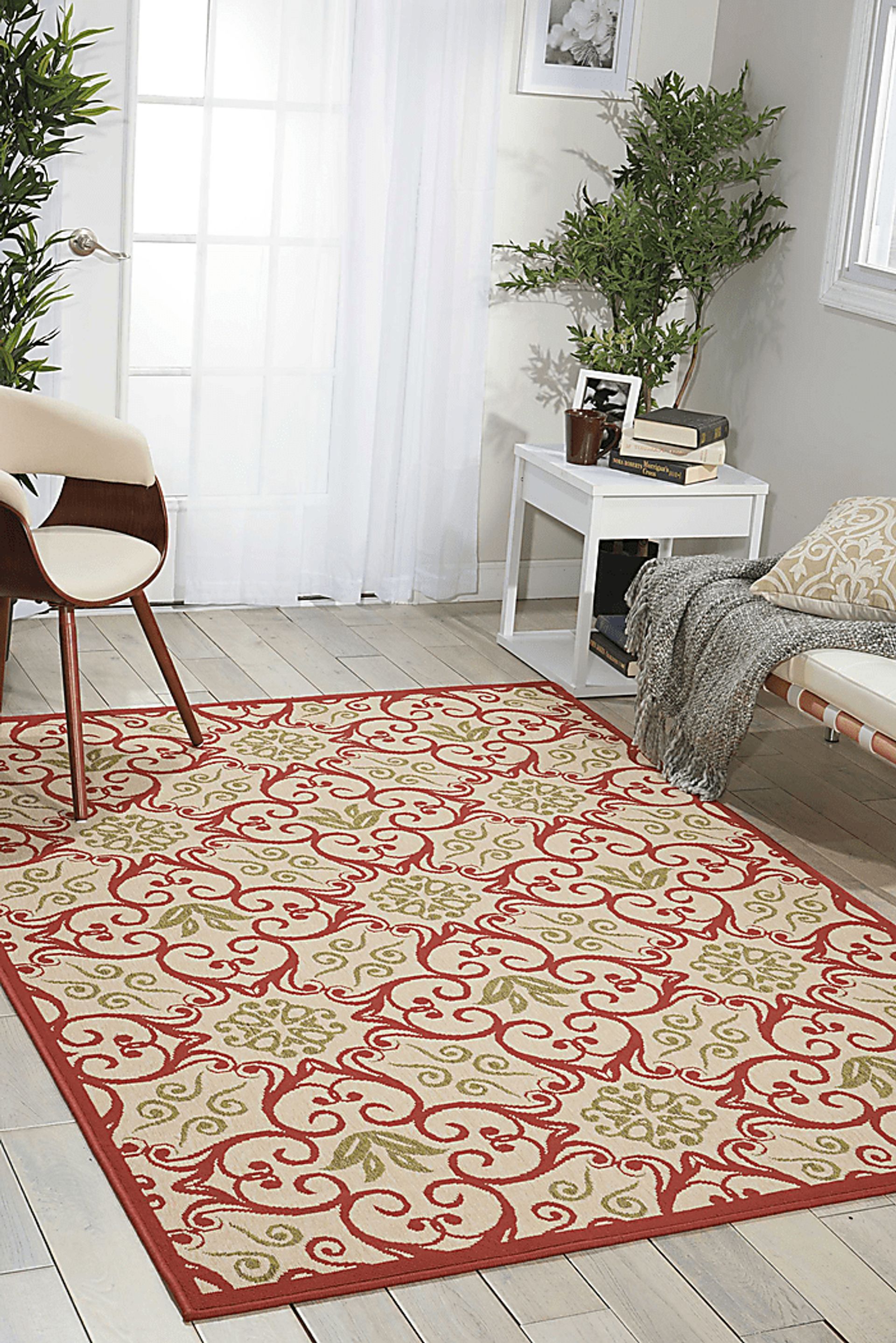 Kamia Rust 8' x 11' Indoor/Outdoor Rug - Image 5