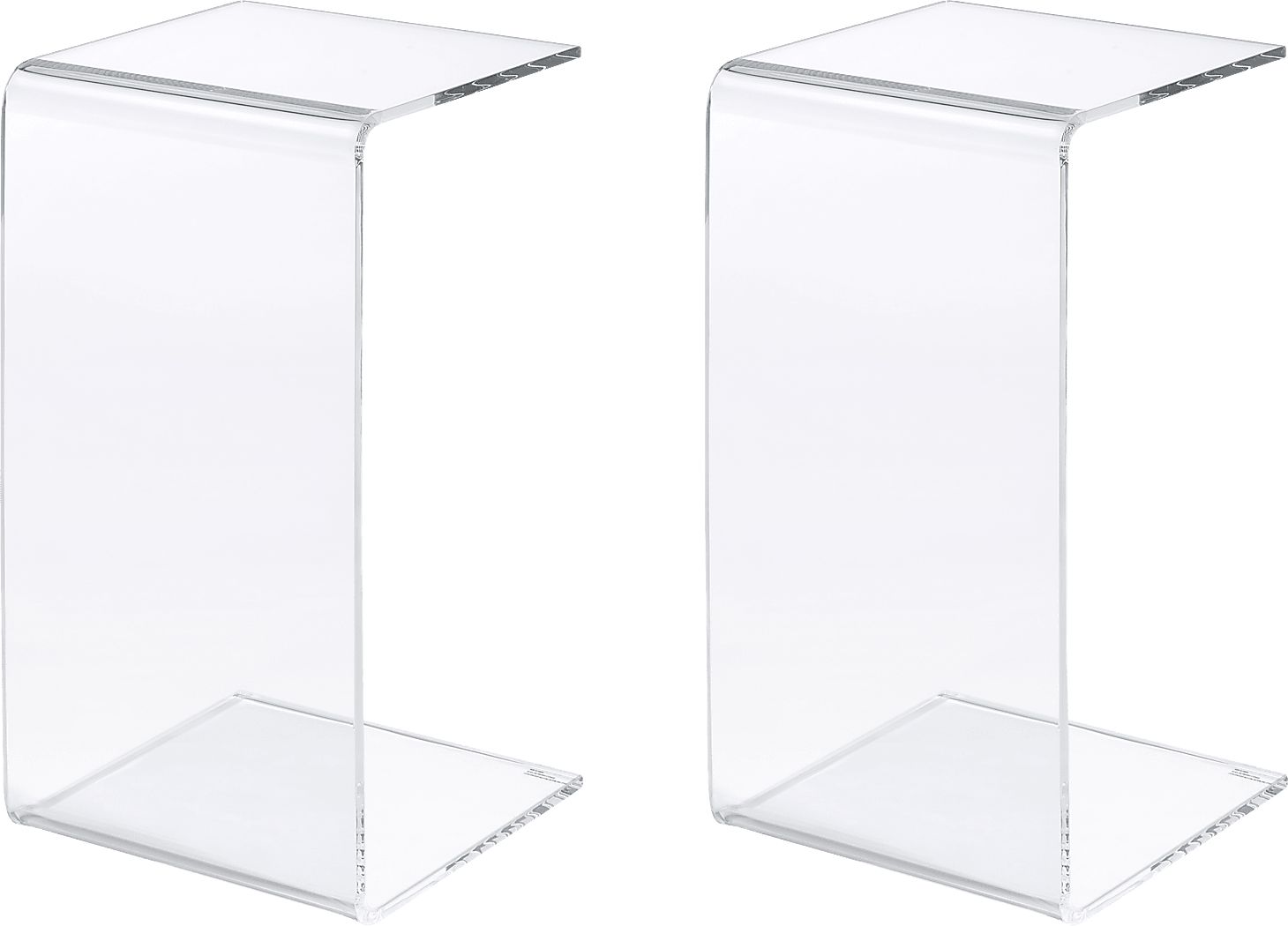 Kamil Clear End Table, Set of 2