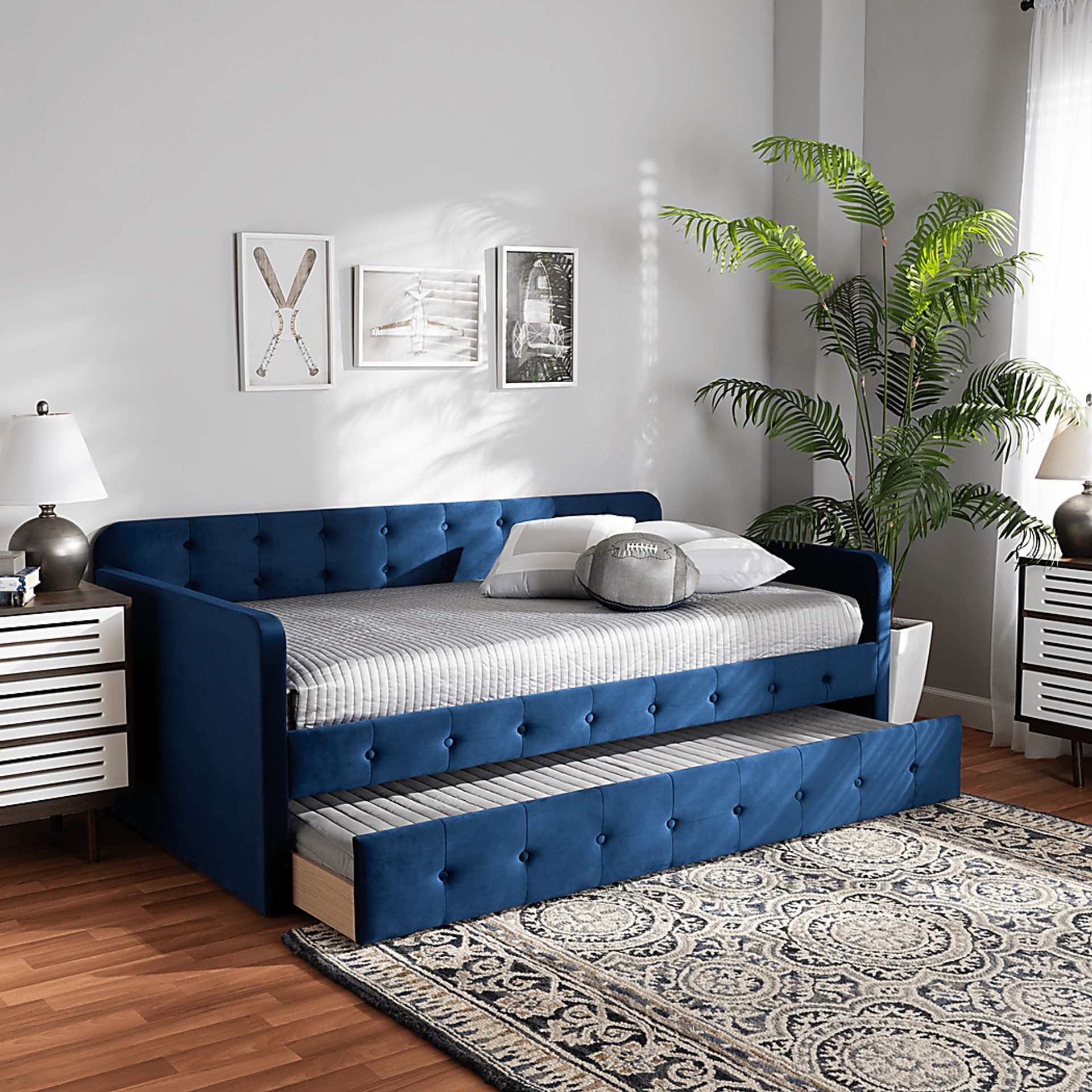 Kamrath Blue Twin Daybed with Trundle - Image 8