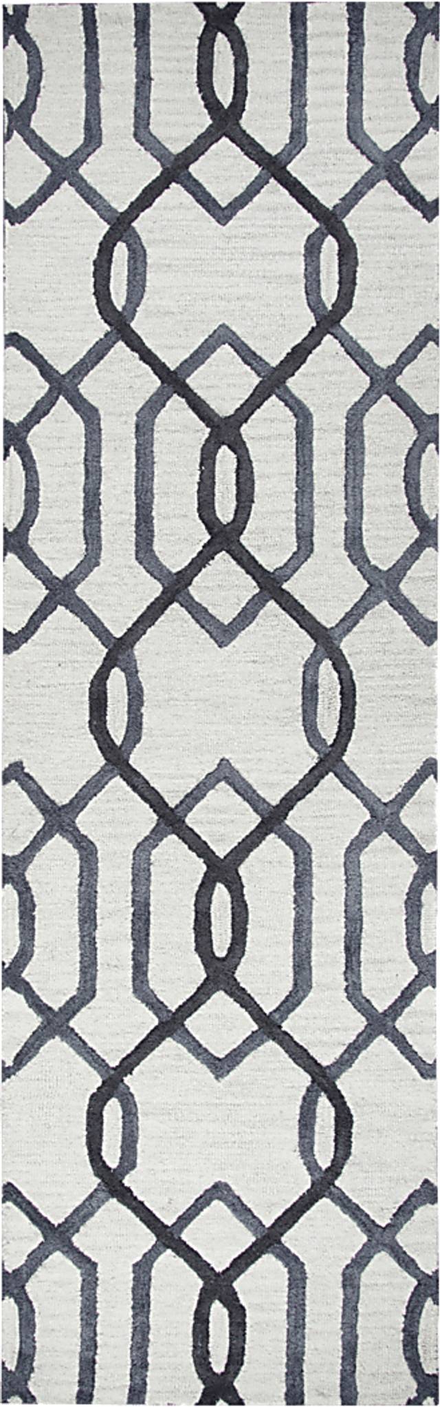 Kandra Gray 2'6 x 8' Runner Rug - Thumbnail - Image 1