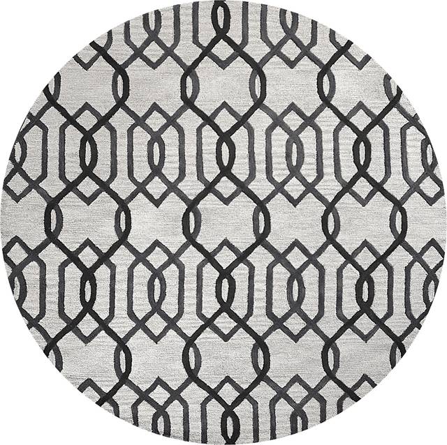 Kandra Gray 8' Round Rug - Thumbnail - Image 1