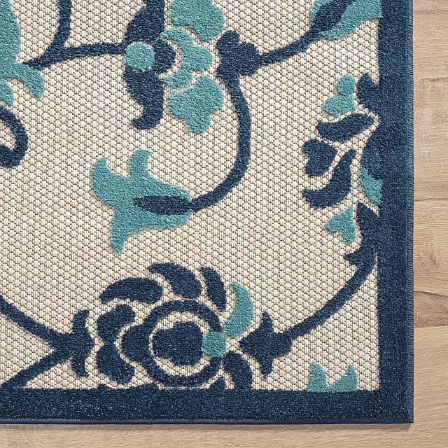 Kanguho Blue 7'10 x 9'10 Indoor/Outdoor Rug - Thumbnail - Image 6