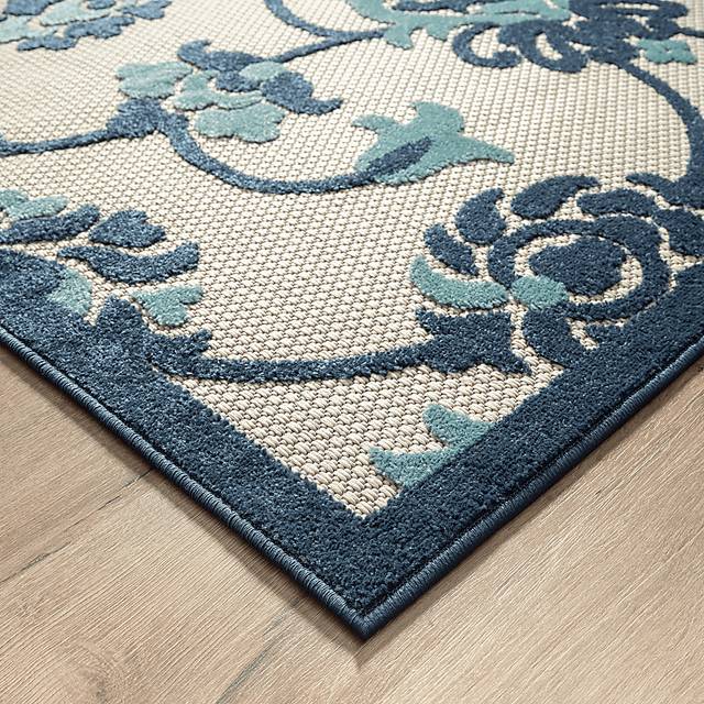 Kanguho Blue 7'10 x 9'10 Indoor/Outdoor Rug - Thumbnail - Image 7