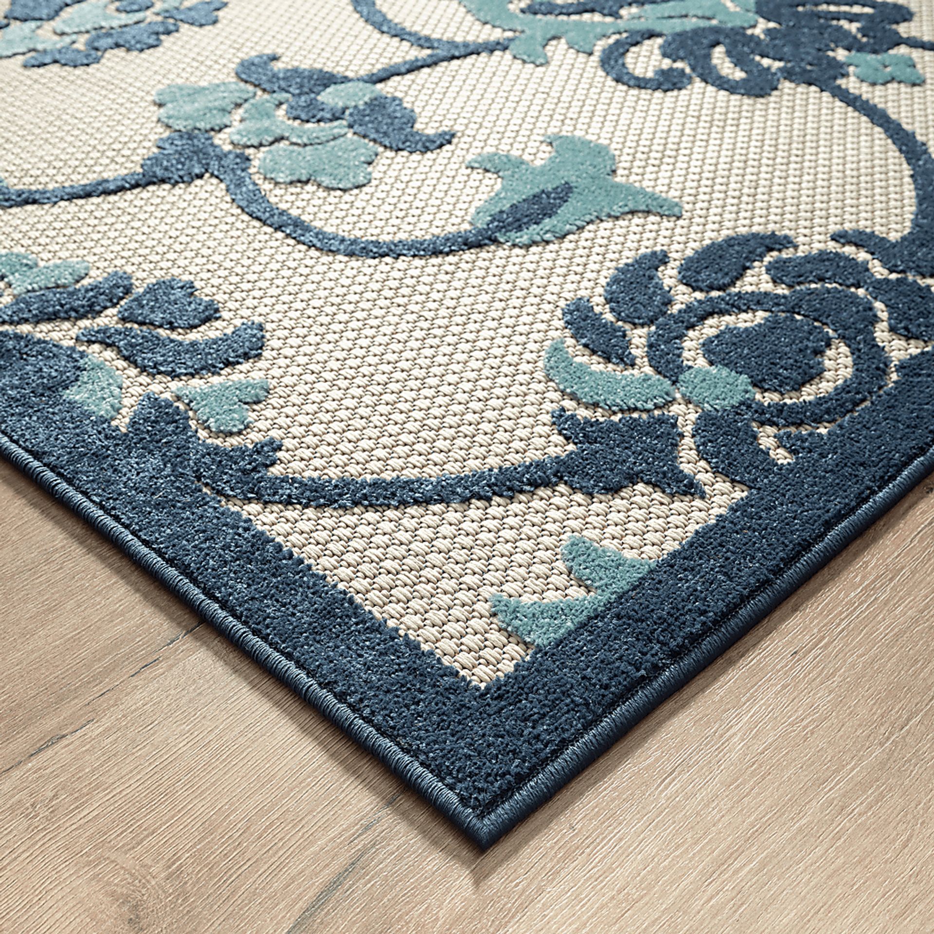 Kanguho Blue 7'10 x 9'10 Indoor/Outdoor Rug - Image 7