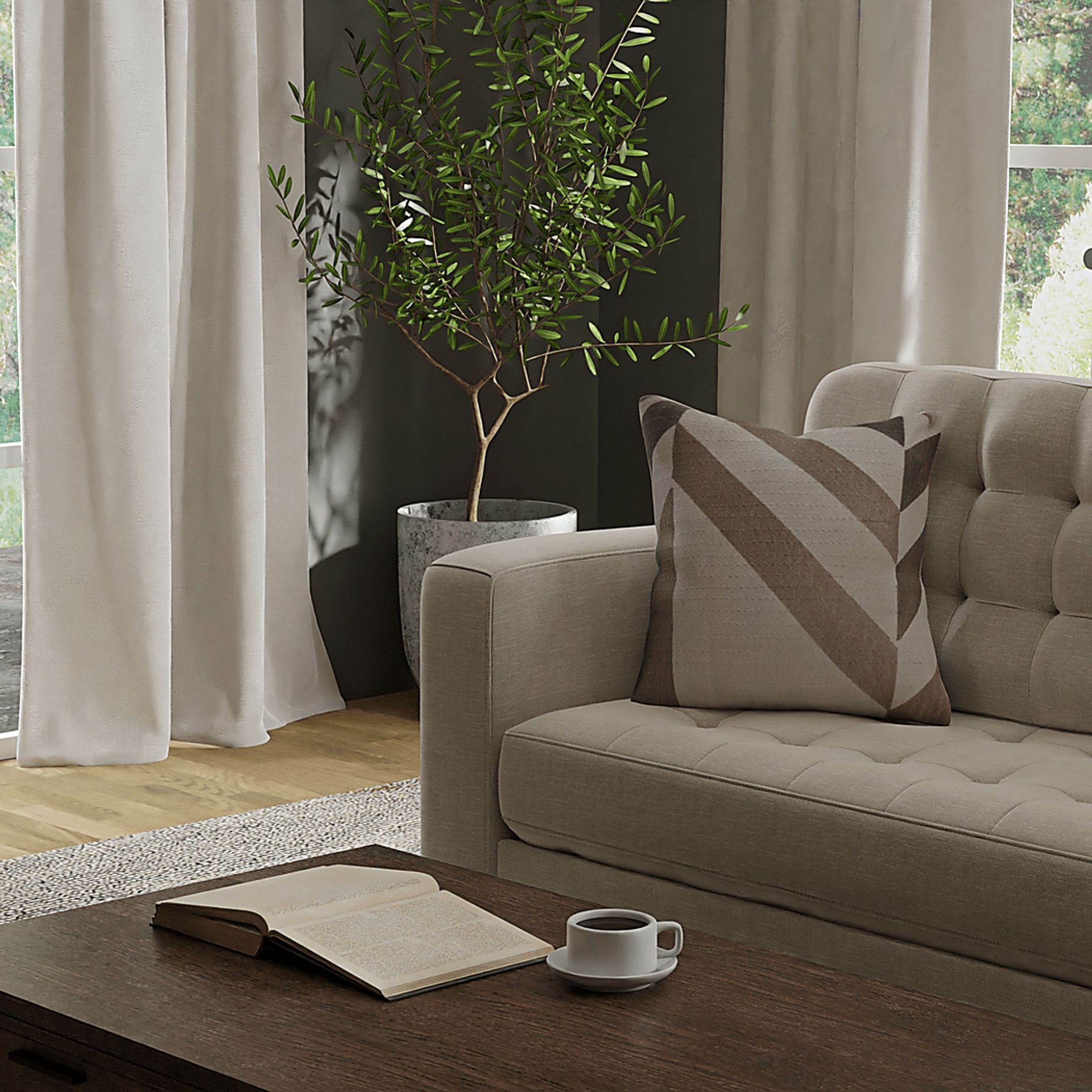 Kangur Brown Indoor/Outdoor Accent Pillow - Image 2
