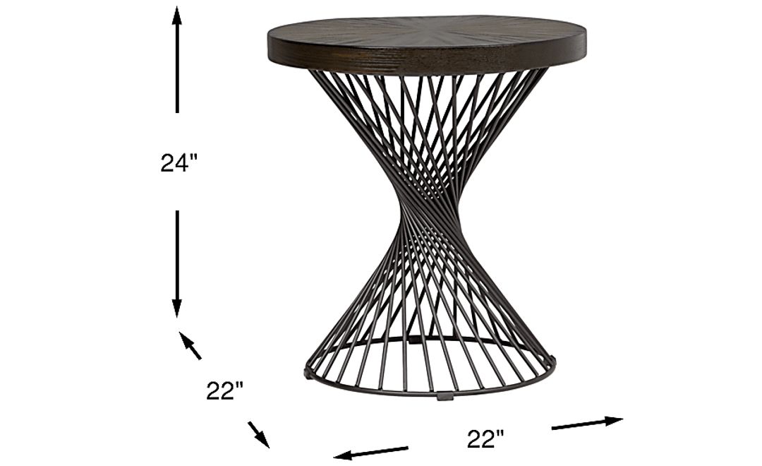Kanister Brown End Table