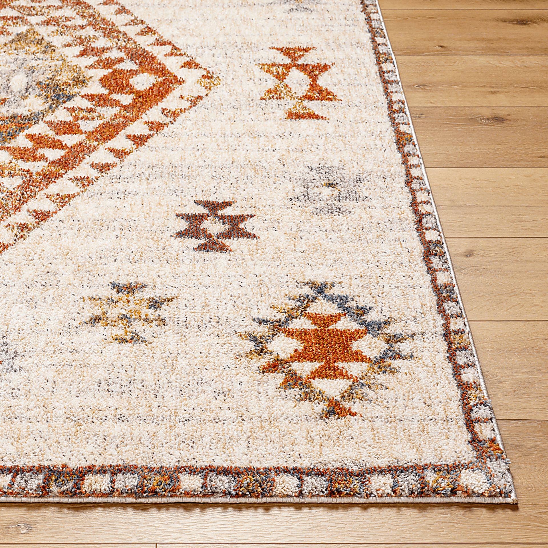 Kanley Orange 5'3 x 7' Area Rug - Image 3