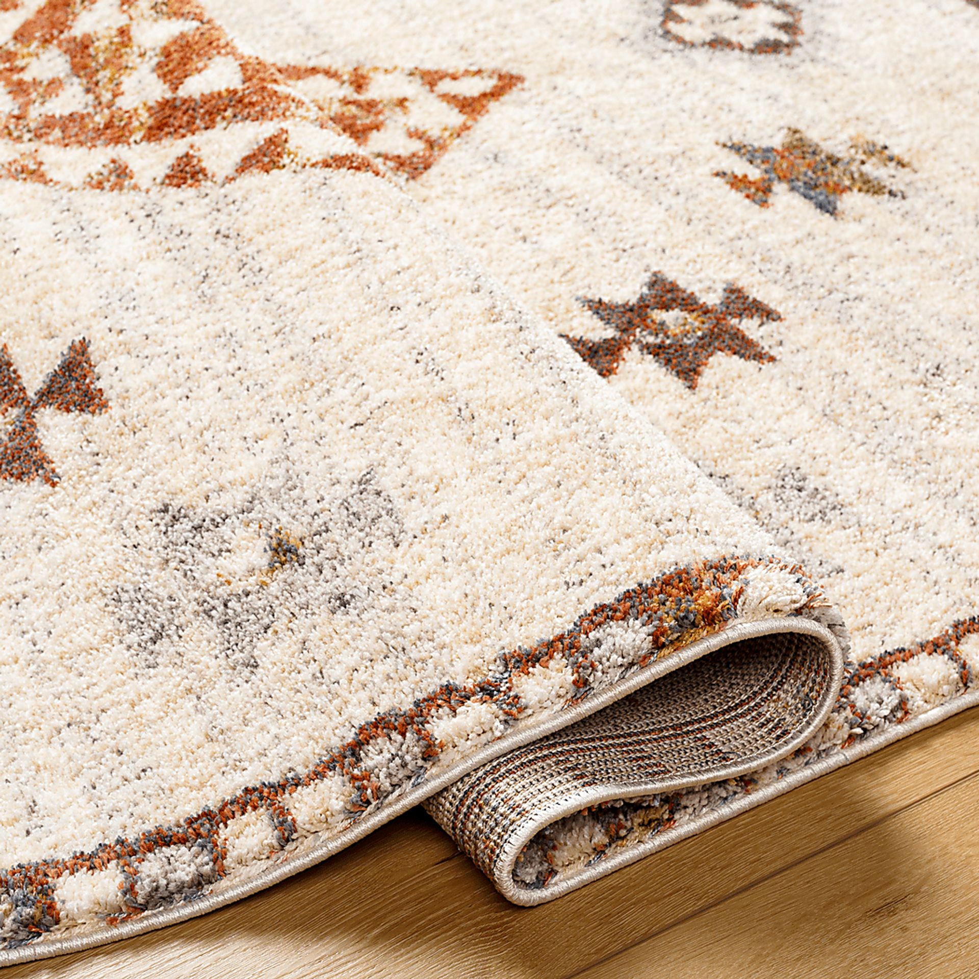 Kanley Orange 5'3 x 7' Area Rug - Image 4