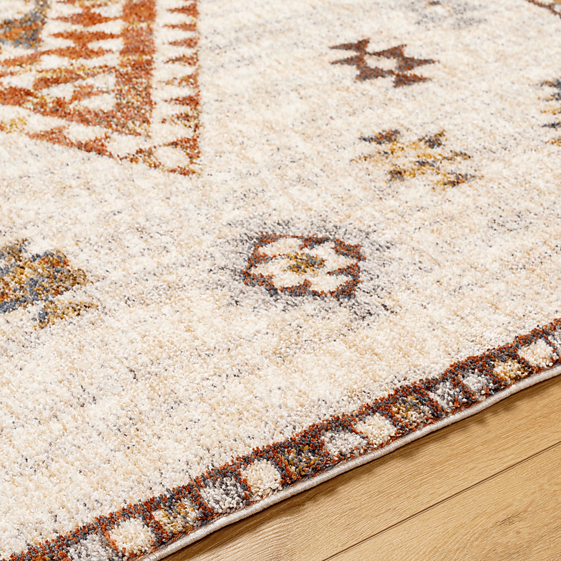 Kanley Orange 5'3 x 7' Area Rug - Image 5